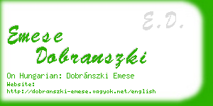 emese dobranszki business card